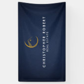 ミニマル海軍ブルー実在エテート 横断幕 (縦)