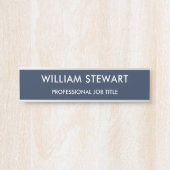 ミニマル海軍ブルー従業員スタッフドアサイン サインプレート (正面)