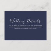 ミニマル海軍ブルー結婚ズ詳細 エンクロージャーカード (正面)