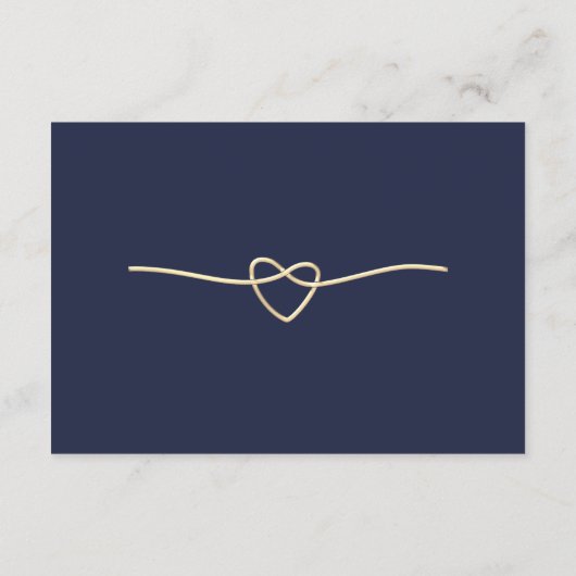 ミニマル海軍ブルー結婚ズ詳細 エンクロージャーカード (裏面)