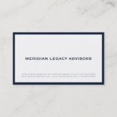 ミニマル海軍ブルー縁ど 名刺 (正面)