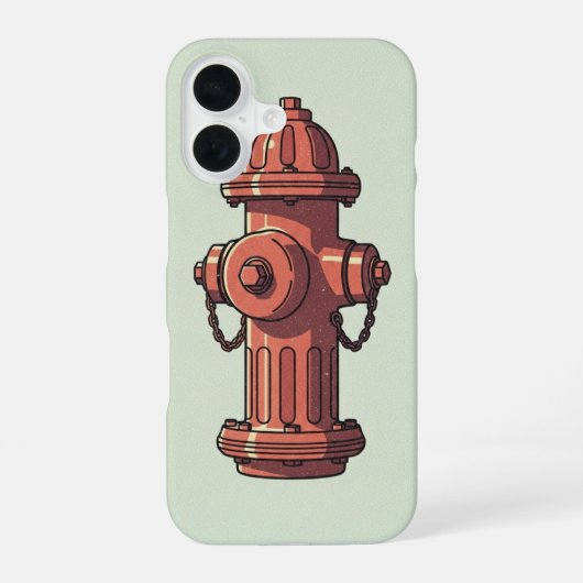 ミニマル消防栓 iPhone 16ケース (裏面)
