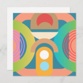 ミニマル淡い色のス抽象芸術幾何学図形 サンキューカード (正面/裏面)