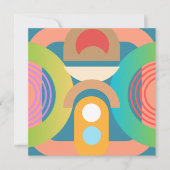 ミニマル淡い色のス抽象芸術幾何学図形 サンキューカード (正面)