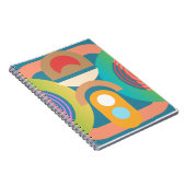 ミニマル淡い色のス抽象芸術幾何学図形 ノートブック (右側)