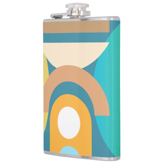 ミニマル淡い色のス抽象芸術幾何学図形 フラスク (左)