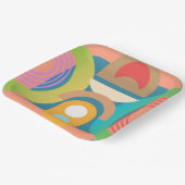 ミニマル淡い色のス抽象芸術幾何学図形 ペーパープレート (傾斜あり)