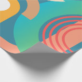 ミニマル淡い色のス抽象芸術幾何学図形 ラッピングペーパー (角)