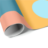 ミニマル淡い色のス抽象芸術幾何学図形 ラッピングペーパー (ロールコーナー)