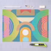 ミニマル淡い色のス抽象芸術幾何学図形 薄葉紙 (クラフト)