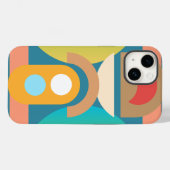 ミニマル淡い色のス抽象芸術幾何学図形 Case-Mate iPhoneケース (裏面 (横))