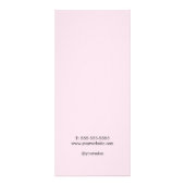 ミニマル淡い色のバラブラックライン美しい価格表 ラックカード (裏面)