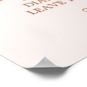 ミニマル淡い色のリストピンクおむつラッフル記号 ポスター (角)