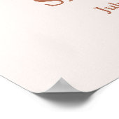 ミニマル淡い色のリストピンクベビーシャワーガールウェルカムサイン ポスター (角)