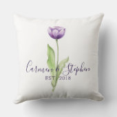 ミニマル深いパープ独身のルチューリ結婚ップ クッション (裏面)