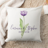 ミニマル深いパープ独身のルチューリ結婚ップ クッション (ブランケット)