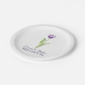 ミニマル深いパープ独身のルチューリ結婚ップ ペーパープレート (アングル)