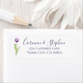 ミニマル深いパープ独身のルチューリ結婚ップ ラベル (インサイチュ)