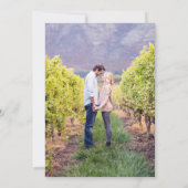 ミニマル深いパープ独身の・チューリ結婚ップの写真 招待状 (裏面)