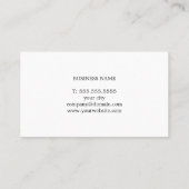 ミニマル深いブルーブラウンモノグラムコンサルタント 名刺 (裏面)