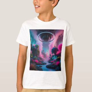 ミニマル漫画スタイルテックtシャツデザイン tシャツ
