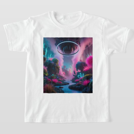 ミニマル漫画スタイルテックtシャツデザイン tシャツ (レイダウン)