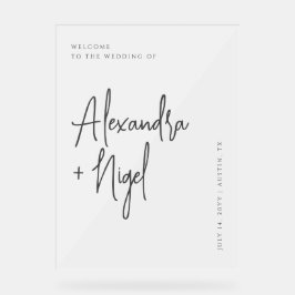 ミニマル澄んの結婚歓迎 アクリルサイン