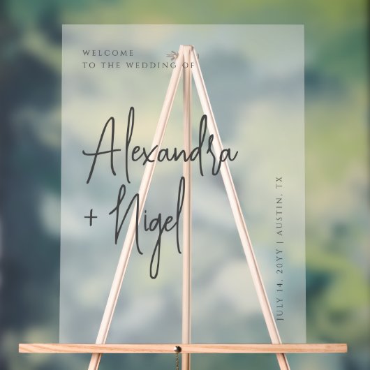 ミニマル澄んの結婚歓迎 アクリルサイン (ニュートラル)