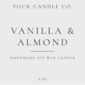 ミニマル澄んラストキャンドルラベル シール (正面)