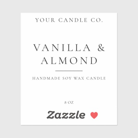 ミニマル澄んラストキャンドルラベル シール (シート)