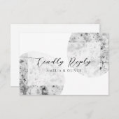 ミニマル灰色 | 結婚s 出欠カード (正面/裏面)