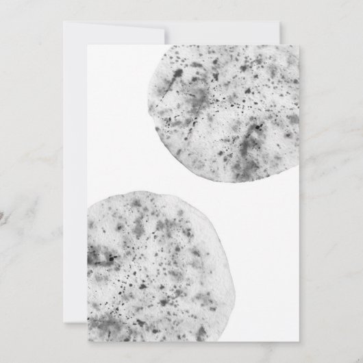 ミニマル灰色 | 結婚s 招待状 (裏面)