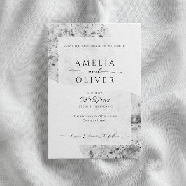 ミニマル灰色 | 結婚s 招待状