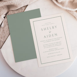 ミニマル無エレガントモダン結婚値 招待状