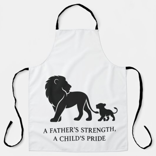 ミニマル父の日のヒーロー エプロン (正面)