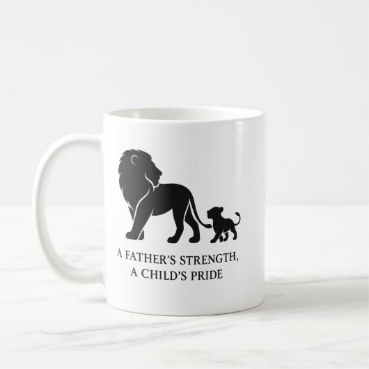 ミニマル父の日のヒーロー コーヒーマグカップ (左)