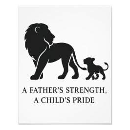 ミニマル父の日のヒーロー フォトプリント           