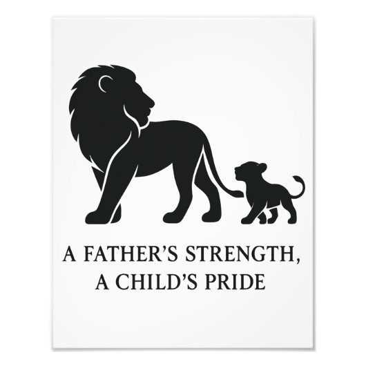 ミニマル父の日のヒーロー フォトプリント (正面)