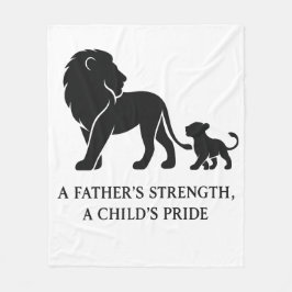 ミニマル父の日のヒーロー フリースブランケット