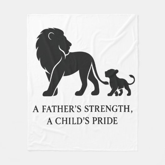 ミニマル父の日のヒーロー フリースブランケット (正面)
