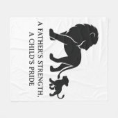 ミニマル父の日のヒーロー フリースブランケット (正面(横))