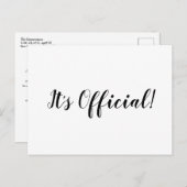 ミニマル版の駆け落ち公式結婚版 案内ポストカード (正面/裏面)