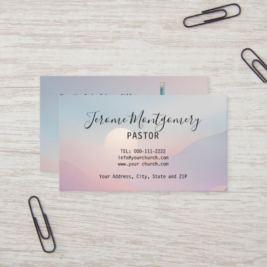 ミニマル牧師の名刺 名刺 (正面/裏面インサイチュ)