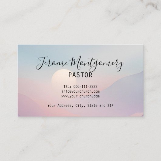 ミニマル牧師の名刺 名刺 (正面)