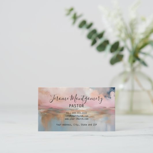 ミニマル牧師の名刺 名刺 (スタンド正面)