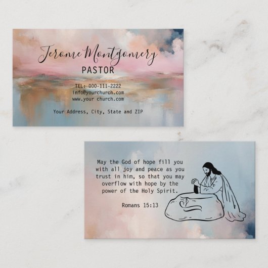 ミニマル牧師の名刺 名刺 (正面/裏面)