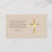 ミニマル牧師の名刺 名刺 (裏面)