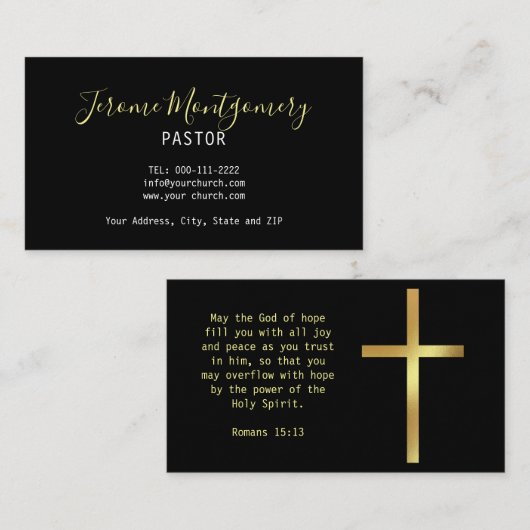 ミニマル牧師の名刺 名刺 (正面/裏面)