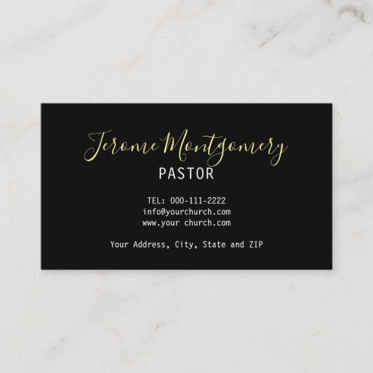 ミニマル牧師の名刺 名刺 (正面)