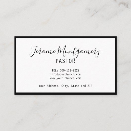 ミニマル牧師の名刺 名刺 (正面)